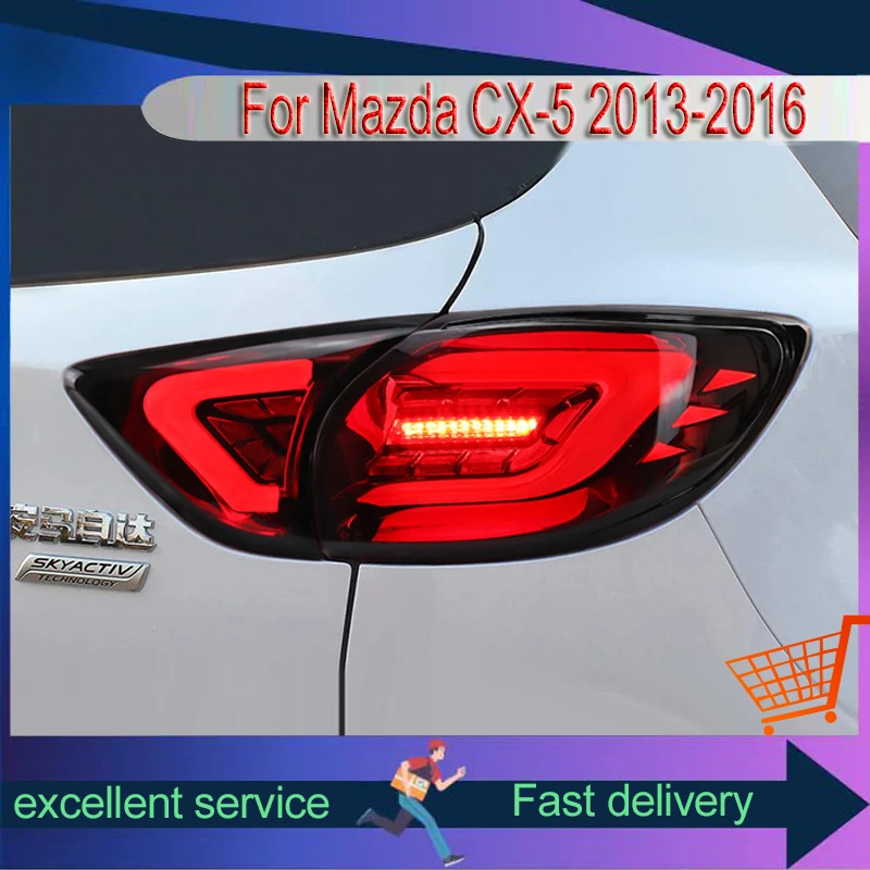 Car Styling for Mazda CX-5 CX5 2013-2016 Modified LED DRL High Configure Tail Lamp Running Turn Signal Auto LED Accessories