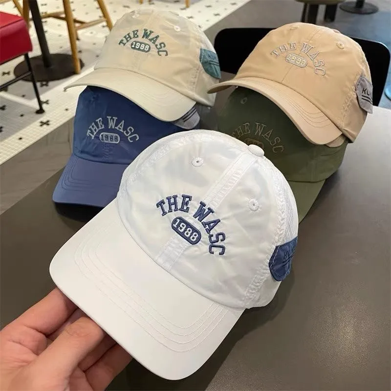 

Kids Outdoor Quick Drying Hat Summer Thin Breathable Kids Baseball Cap Letter Embroidered Children Sunshade Hats