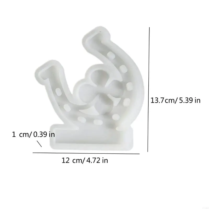 C1fe candlesticks cetakan Horseshoe keempat daun clovers lilin dudukan silikon cetakan untuk dekorasi meja cetakan cetakan