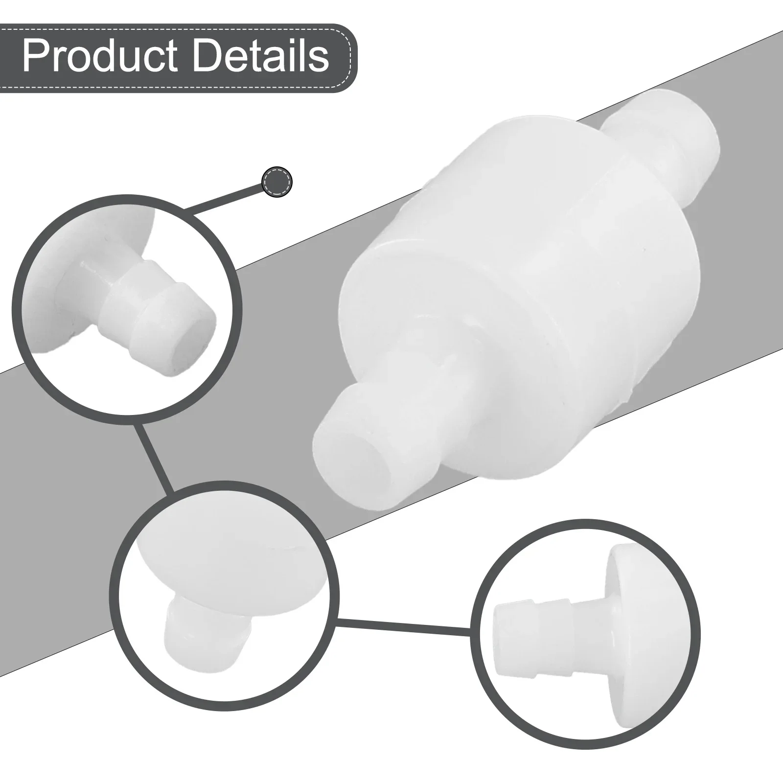 4mm 6mm 8mm 10mm 12mm Hose ID Plastic White Check Valve Way Non-return Valve For Water Petrol Diesel Oils And Other Fluids