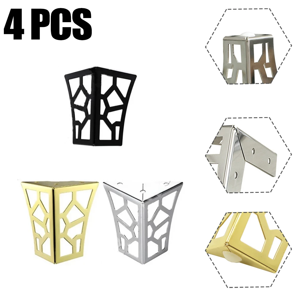 

Metal Furniture Legs Hollow Out 1.2mm 4 Pcs Cabinet Gold/ Black/ Silver Iron Sofa Cabinet Stands Feet Replacement