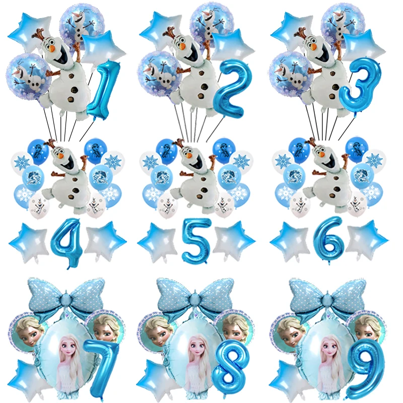 Disney Frozen Elsa Anna Aluminum Balloons Decoration Baby Shower Kids Girl Birthday Party Olaf Princess Foil Balloons Home Decor