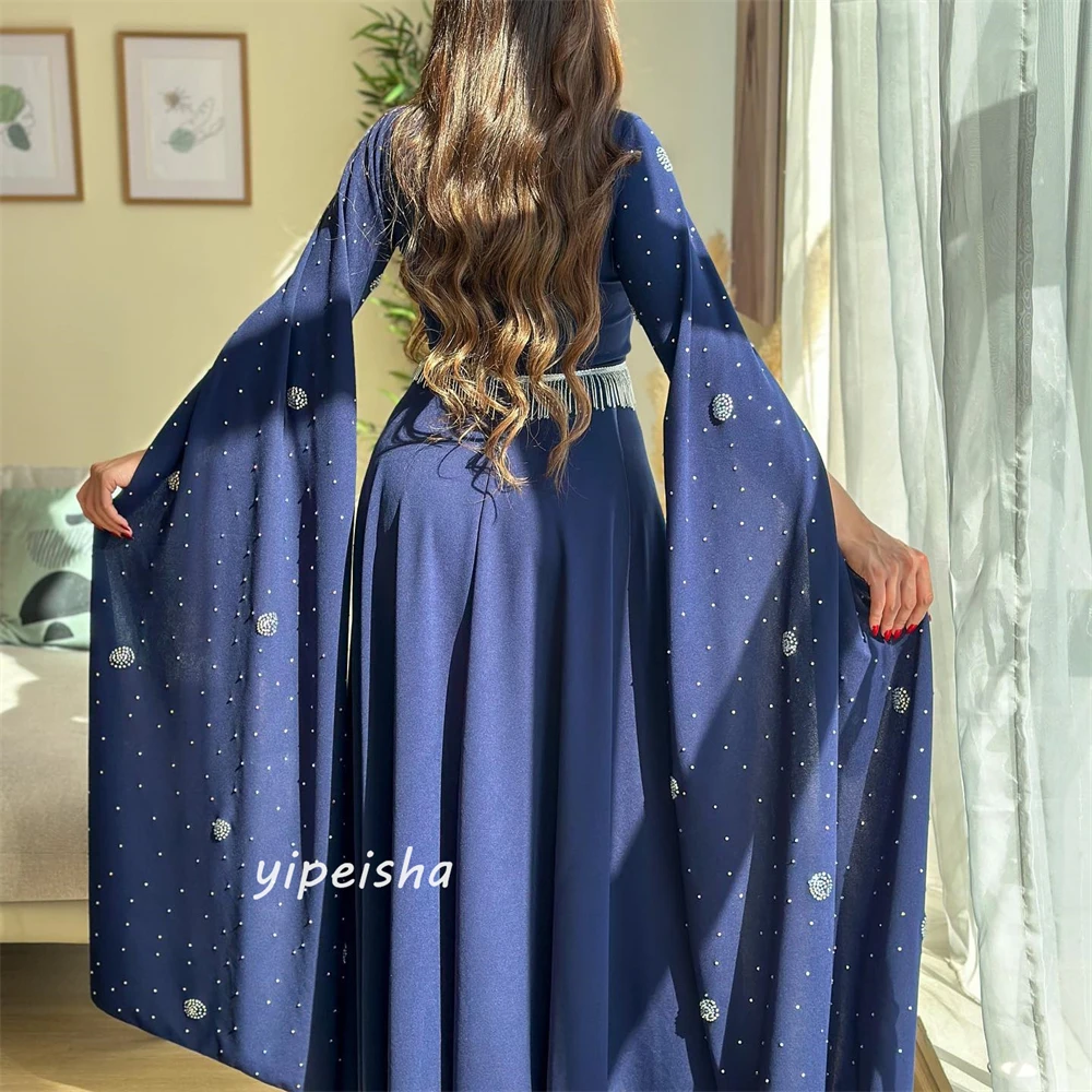 Customized      s Tassel Beading Beach A-line Square Neck Bespoke Occasion Gown Long es