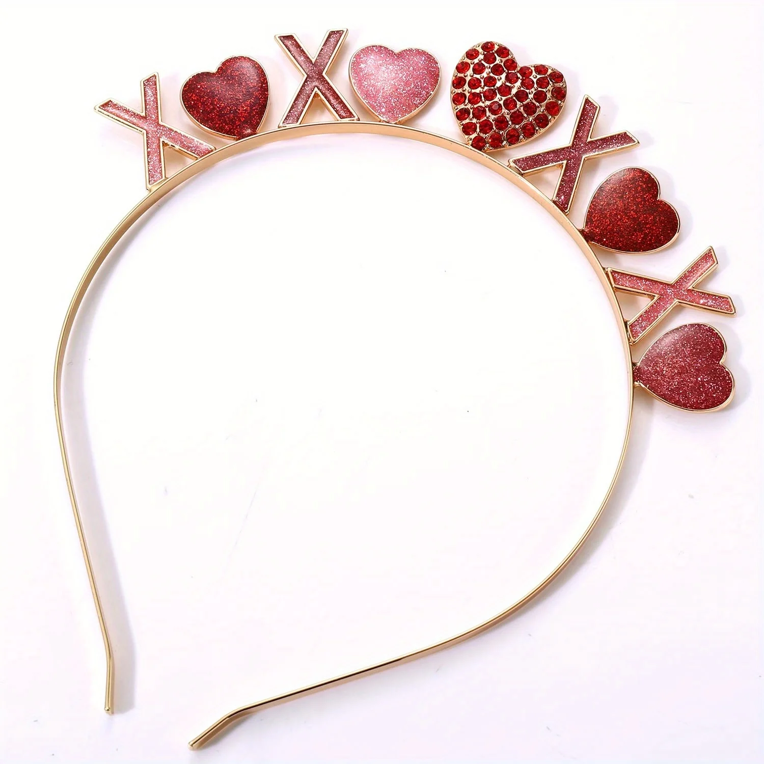 Women Star Hair Hoop Metal Wedding Halo Crown Baroque Princess Crystal Hairbands Party Birthday Heart Hair Accessories Valentine