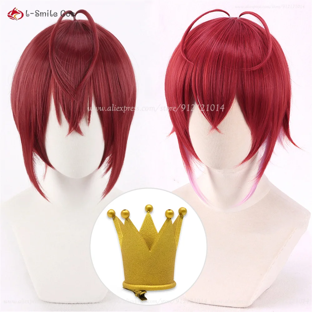 

Riddle Rosehearts Cosplay Wig 30cm Dark Red Wigs For Unisex Costumes Anime Cosplay Wig Heat Resistant Synthetic Hair Halloween