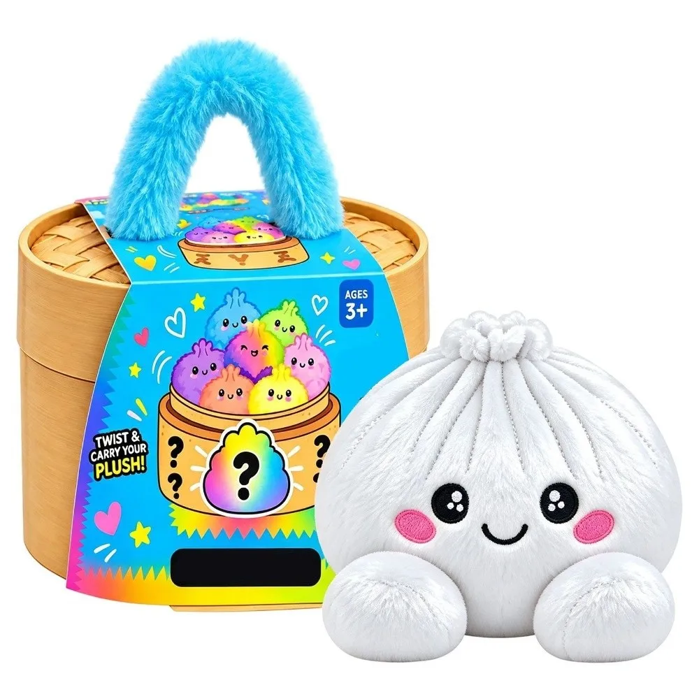 Soft Giant Dumpling Pillow Stress Relief Fidget Steamed Bun Pillow Steamer Box Kawaii Cute Smiling Face