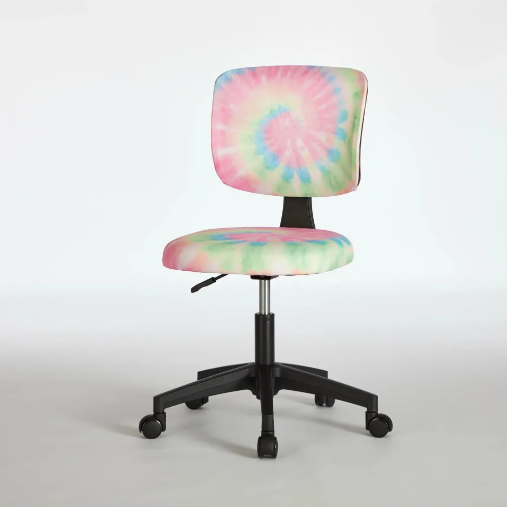 Mesh Task Office Chair Rainbow Tie Dye Pink Computer Armchair Furniture Chairs Gaming Cheap Cushion Very Comfortable