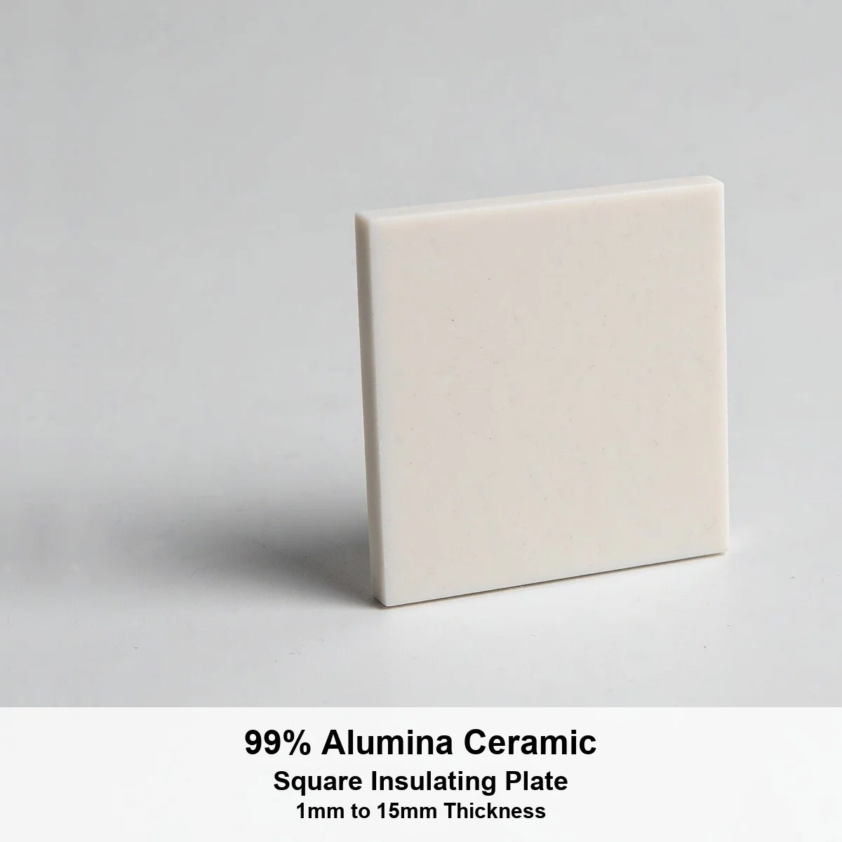 99% Alumina Ceramic Square Sheet Plate Non-Porous Corundum Wear Resistant Board Insulating Heat Sink Pad  1mm to 15mm