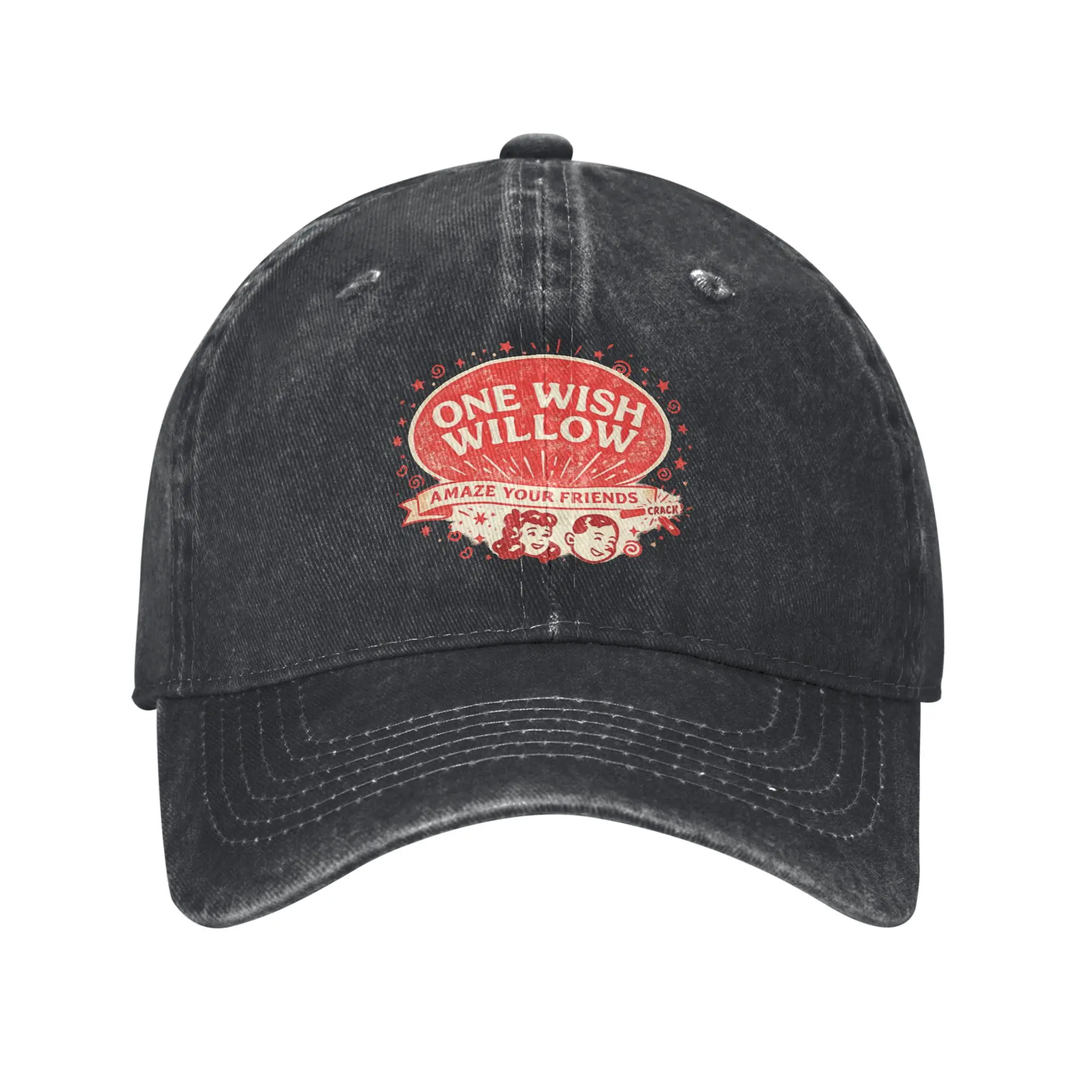 Casquette de baseball délavée style cowboy rétro One Wish Willow Obsession 2026, film d'horreur, en jean, pour homme et femme, casquette snapback pour le camping