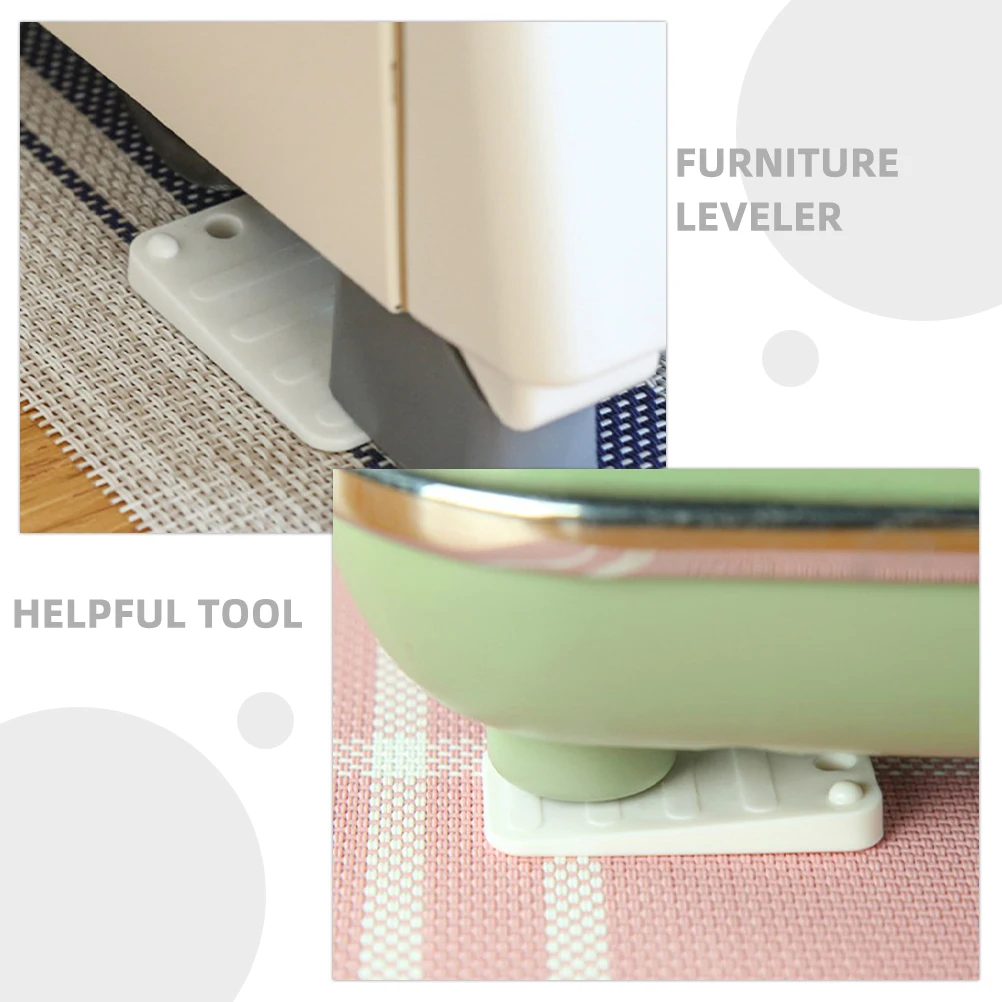 

12pcs niture Leveling Shims Plastic White Adjustable Wedge Leveler Leg Levelers for Uneven Floors Table Leg Shims