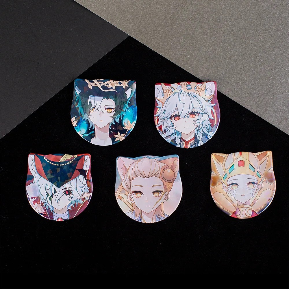 Identity Ⅴ Anime Figure Joseph Desaulniers Ithaqua Alva Lorenz Cosplay Metal Laser Badge Exquisite Decor Pins Toy Christmas Gift