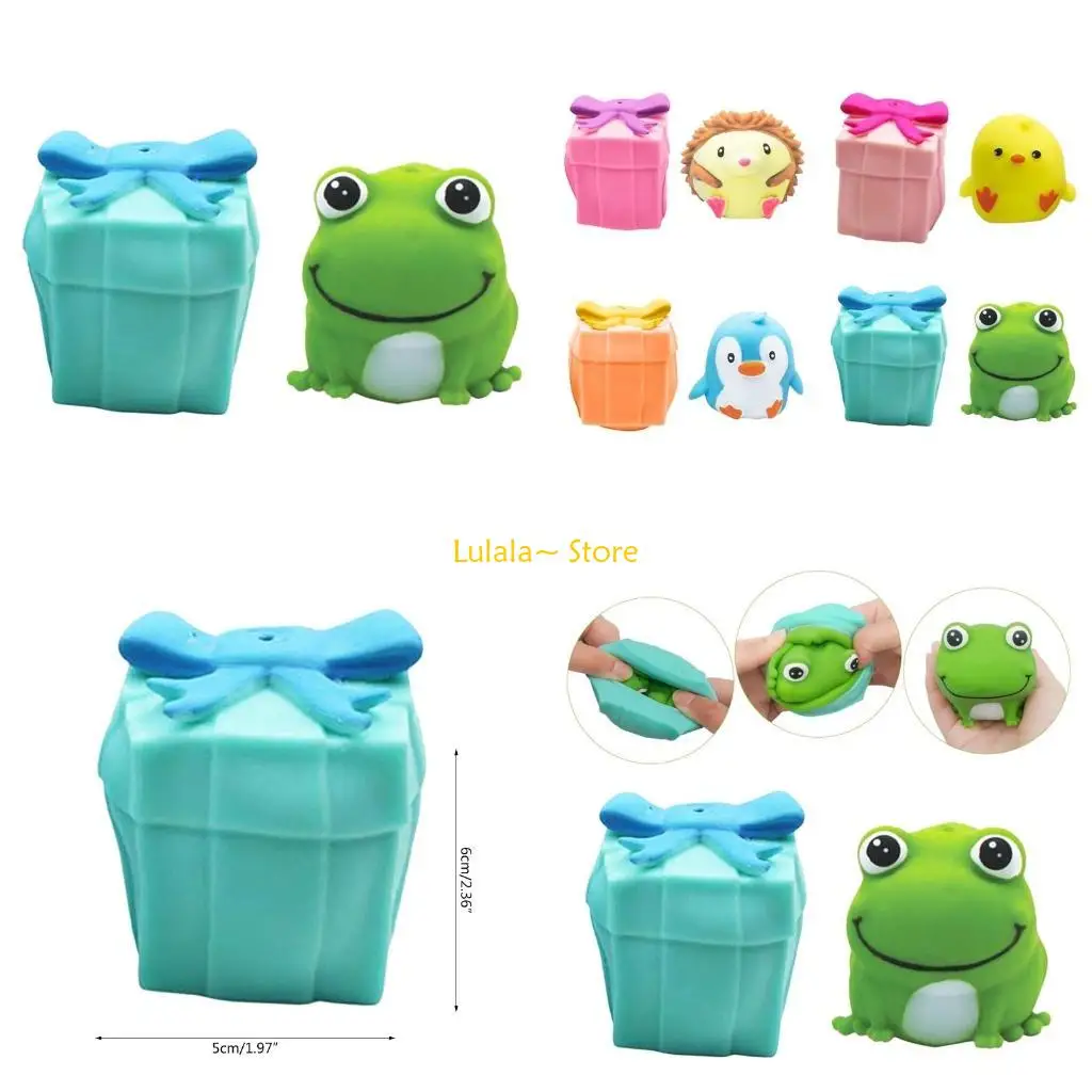 Y4QA Squeeze Gift Box Pet Pinch Animal Silicone Toy Kids Favor