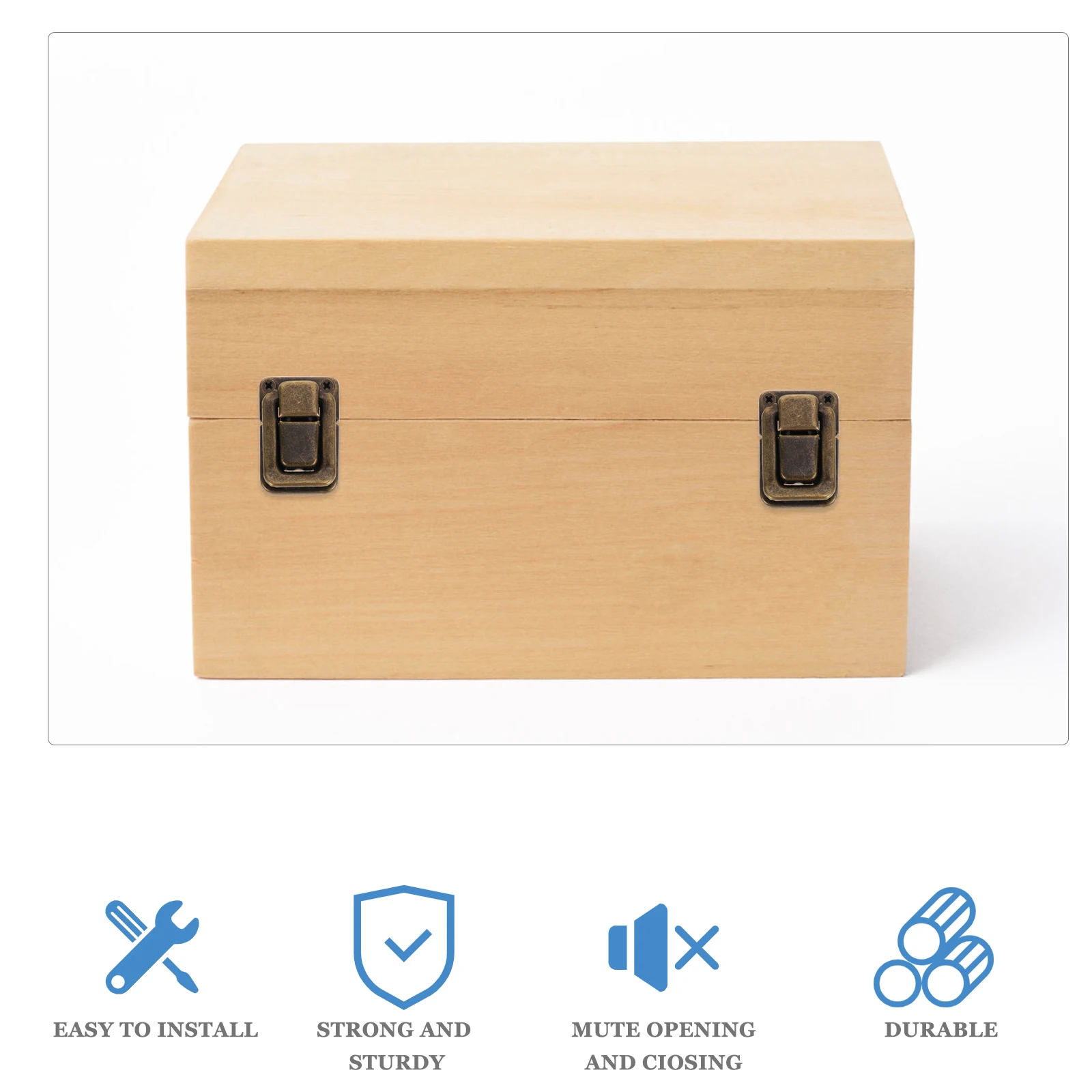 

30 Pcs Jewelry Boxes Buckle Golden Box Latch Metal Wooden Case Hasp Lock Durable Anti Rust Sturdy Hardware