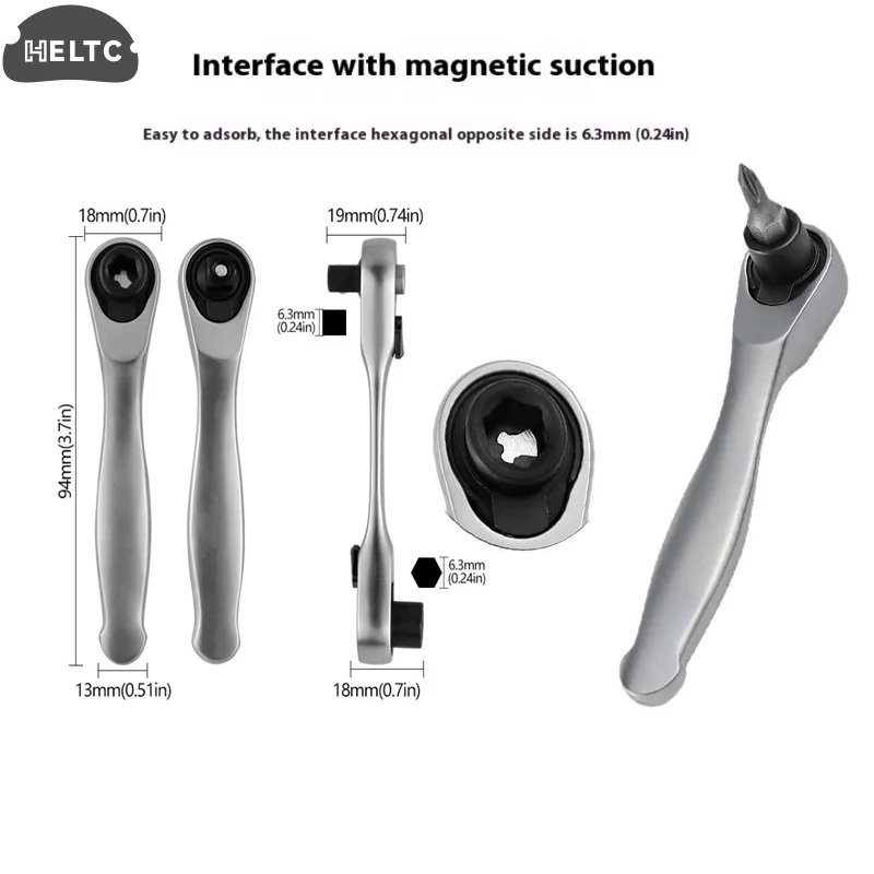 Alloy steel Mini Ended Ratchet Wrench 1/4
