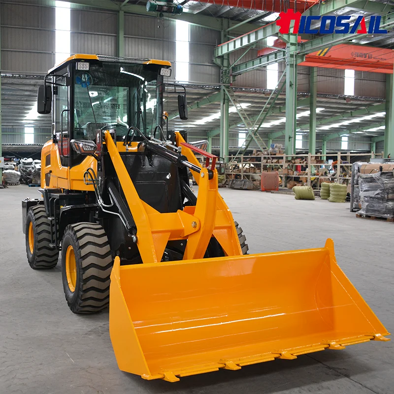 Le chargeur frontal 4x4 motoréducteur le plus populaire en Chine avec un nouveau moteur, capacité de charge de 2 à 6 tonnes, accessoires de seau polyvalents