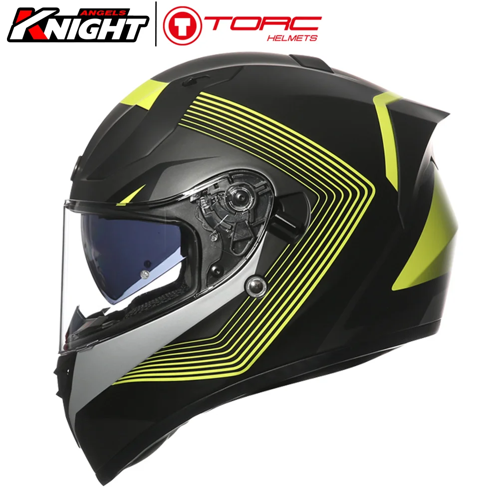 

TORC Motorcycle Off-road Helmet Double Lens Motocross Full Face Helmet Casco Moto Four Seasons Moto Helmet ECE Certification