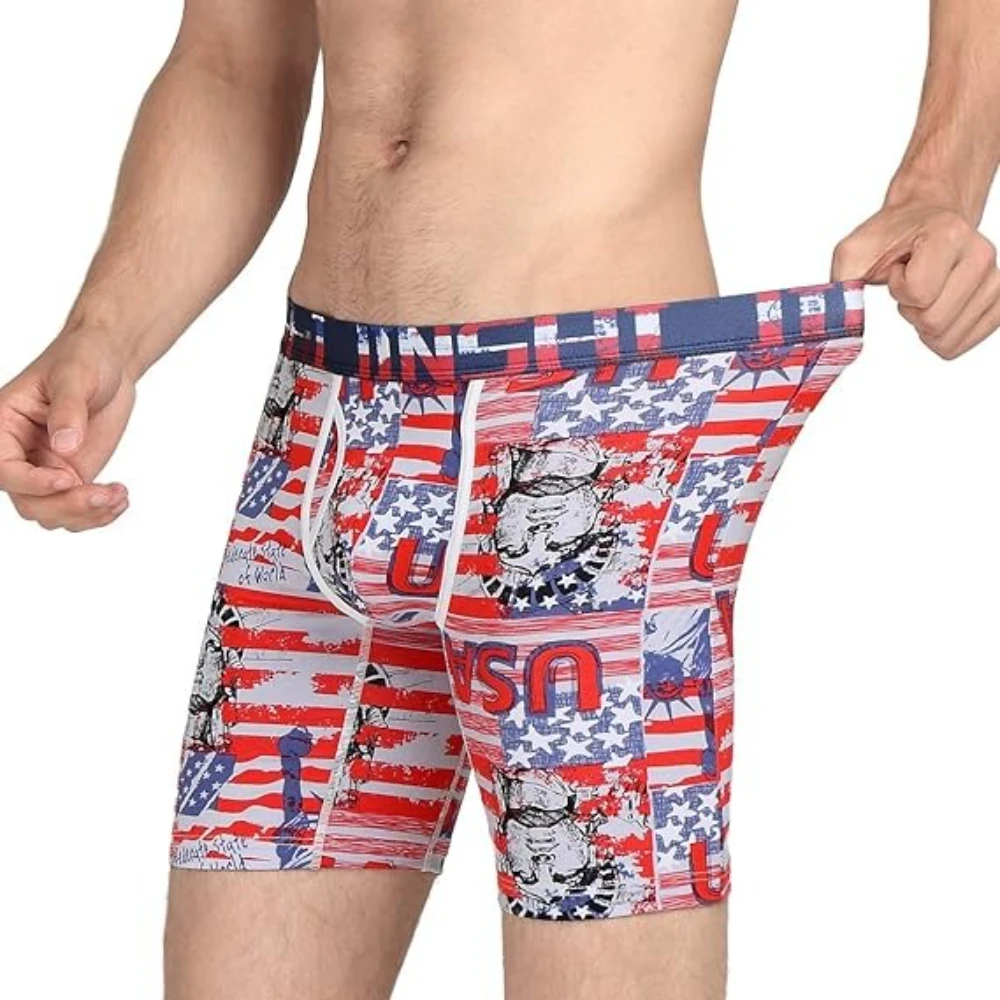 Zonbailon Men's Underwear Long Boxer Briefs Comfort Breathable Bamboo Underpants The Boxer for Men