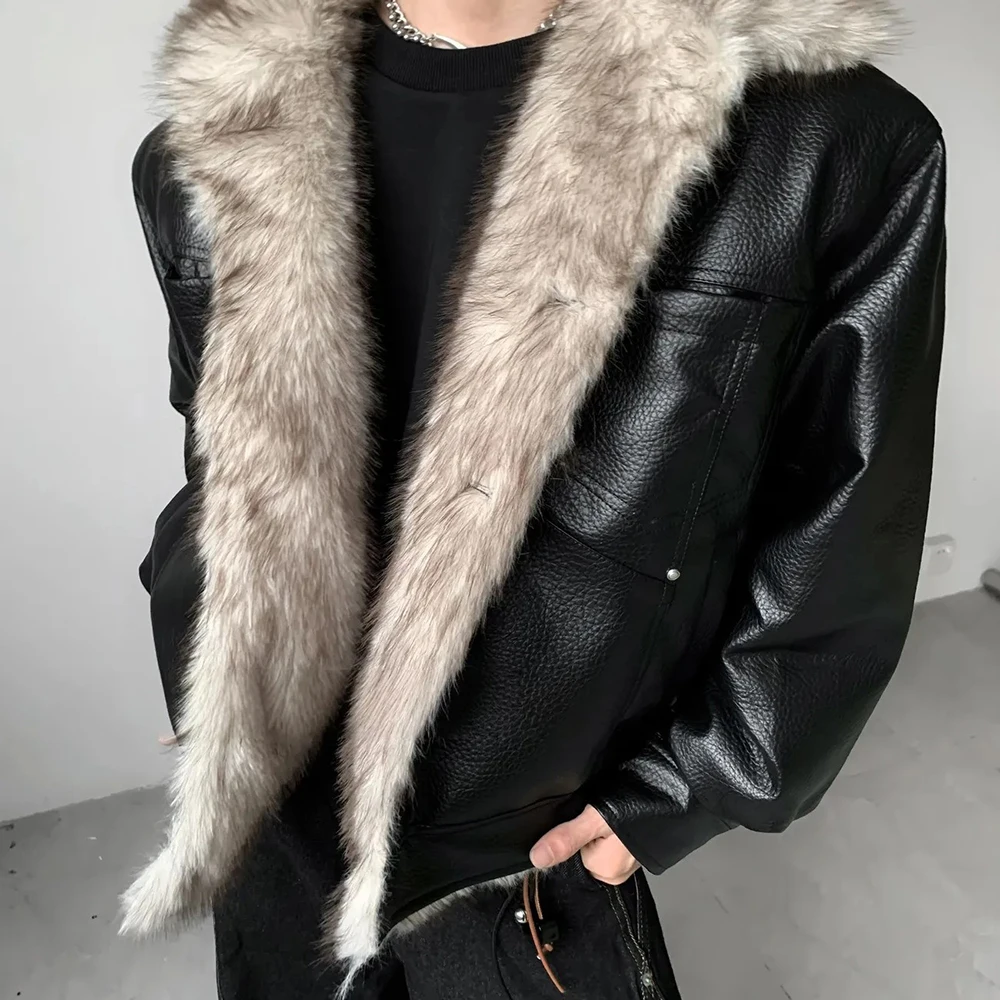 Heren winterjas Warm namaakbont Katoenen jas Mode Dagelijks Comfortabel Amerikaans Eenvoudig Jeugdbont Losse veelzijdige jas 2023 Nieuw