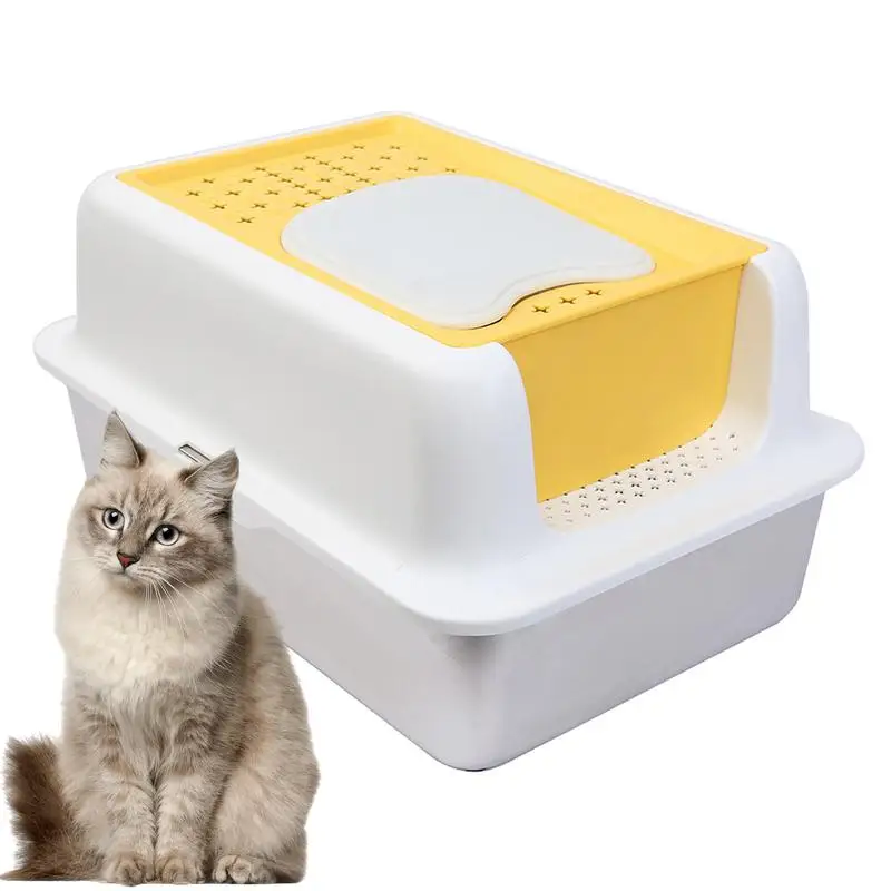 

Fully Enclosed Cat Litter Box Pet Litter Box Large Capacity Cat Toilet Litter Box Closed Sandbox Pets Supplies