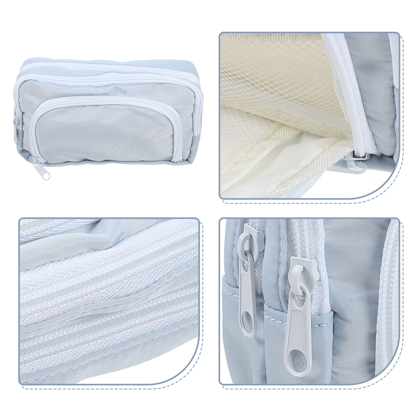 Durable Cloth Pencil Bag Large Capacity Zipper Portable Multi-Function Stationery Storage Pen Pouch Pencil Pouch