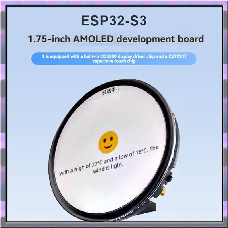 Hot Koop ESP32 Deepseek Xiaozhi AI Voice Chat Robot 1.75Inch Touchscreen Development Board Met Luidspreker Ondersteuning Spraakherkenning