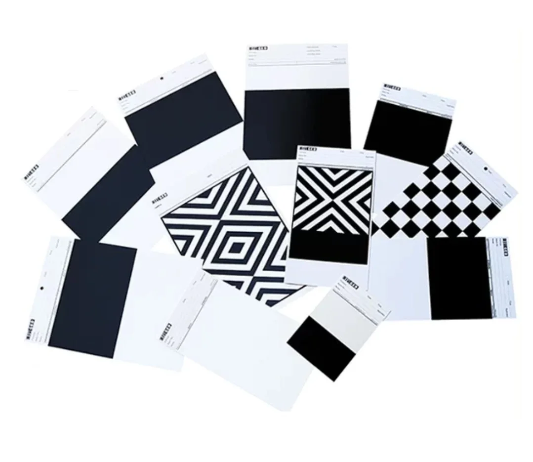 Opacity Test Charts Printing Ink Drawdown Sheets Hiding Power Board Display Charts black white paper card  paints