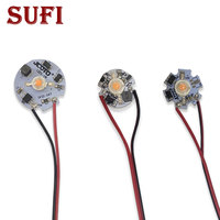 1W 3W LED Bead Light Plate DC3-5V/6-12V/12-24V Drive Free Light Chip Battery Light Source Board With 15cm Line For DIY Bulb