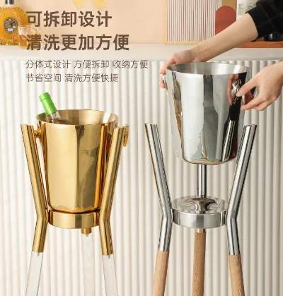 set-secchiello-per-ghiaccio-in-acciaio-inossidabile-–-secchiello-per-champagne-verticale-di-lusso-con-supporto-refrigeratore-per-vino-rosso-e-bar-domestico