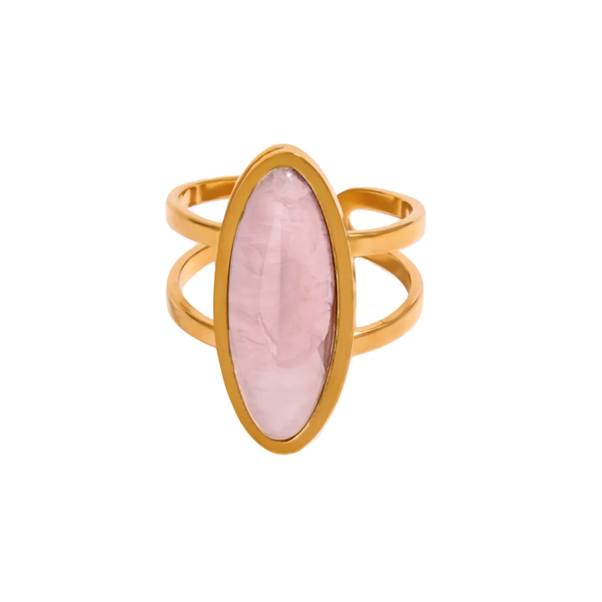 Women's Vintage Oval Resin Adjustable Ring