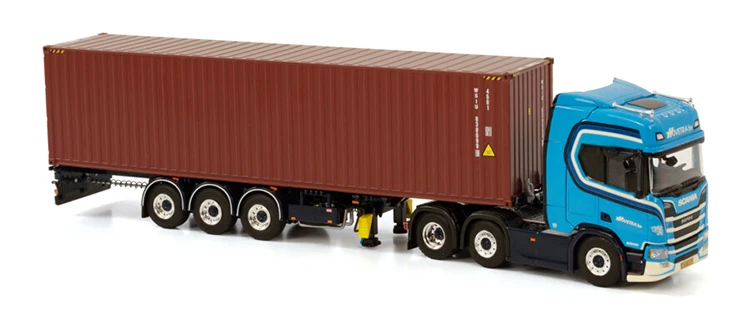 Alloy Model WSI 1:50 Scale SCA-NIA R CR20H 6X2 Tractor Transport Delivery Container Truck Vehicle Diecast Toy Model 01-3801