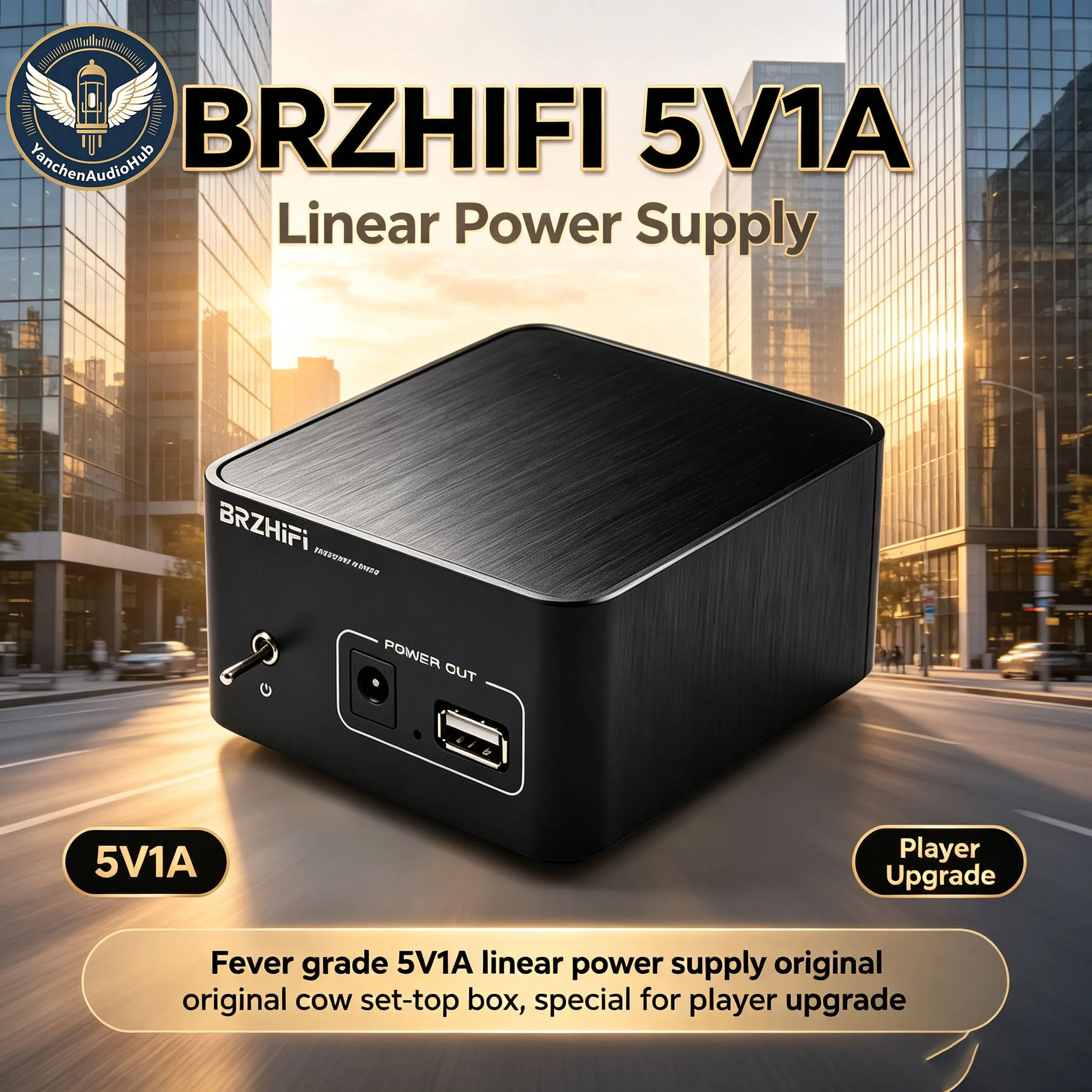 CHN 2027 new BRZHIFI 5V1A fever grade linear power supply original cow set-top box, special for player upgrade