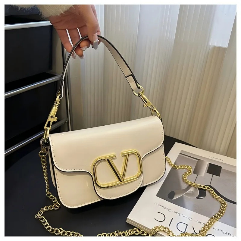 Tas in designerstijl - nieuw model 2025, modieuze en elegante damestas - klassieke high-end crossbodytas - kettingtas