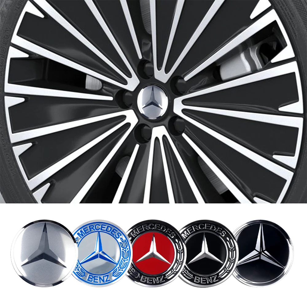 4pcs 56/60/65mm Car Wheel Center Hub Caps Sticker Badge For Mercedes Benz W212 W213 W205 W177 W210 W176 CLS CLA CLK CLG AMG