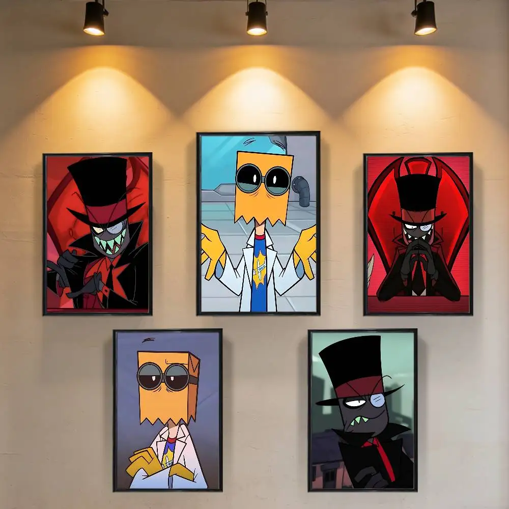 

Dr. Flugslys Villainous Black Hat Poster Trendy Wall Art For Coffee Office Bar Decoration Best Gift Sticker Printed On PP Paper