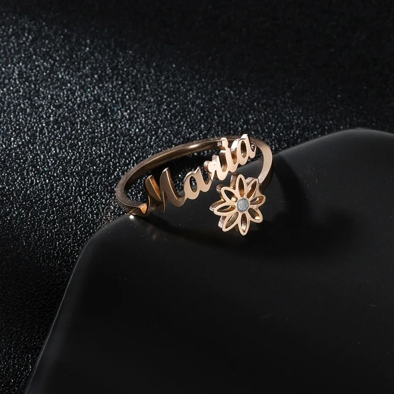 36 Styles Custom Name Ring For Men Women Personalized Wedding Gift Jewelry Double Name Couple Rings Adjustable Size Name Rings
