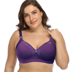 BCHRAYIUP Women's Sexy Non-Wired Light Padded Bra Plunge Full Coverage Soft Cups Bralette 36 38 40 42 44 A B C