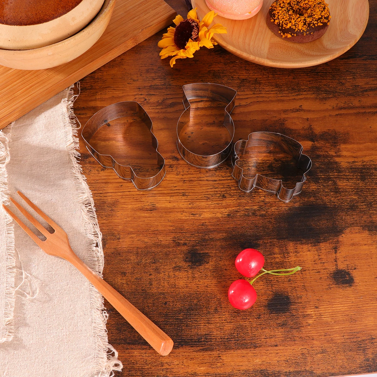 

6pcs Wedding Biscuit Cutters Stainless Steel Cookie Moulds Cake Decorating Tools For Bridal Shower Engagement Anniversary Party