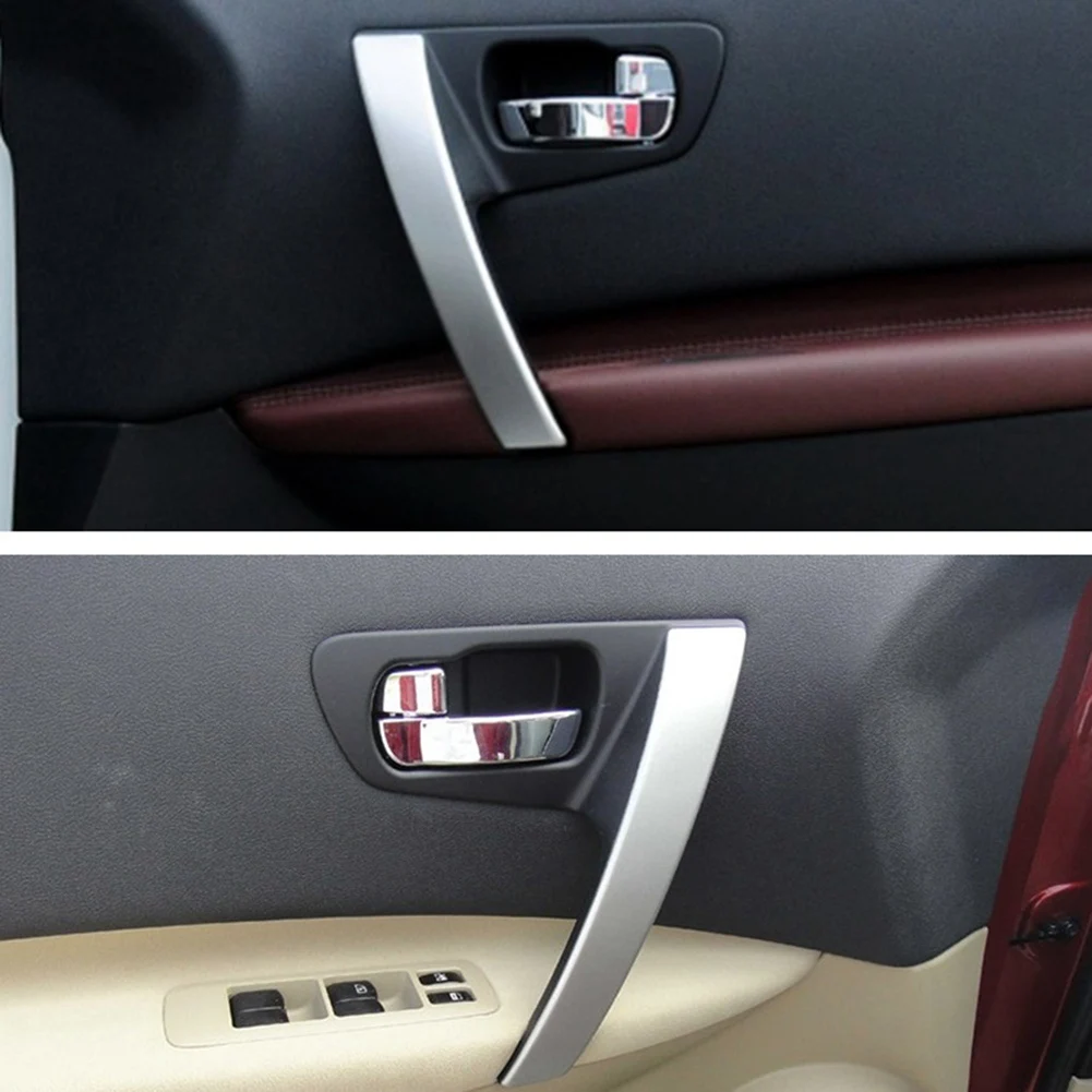 Car Interior Door Handles Inner Base Parts for Nissan Qashqai 2008-2015 Silver Right