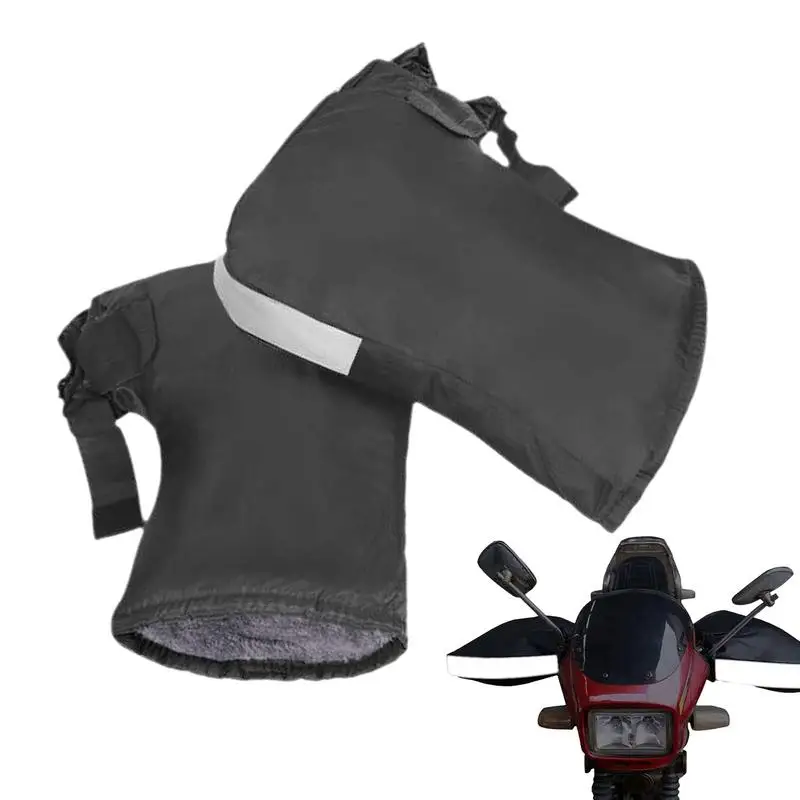 

Motorcycle Handlebar Muffs Motorbike Grip Muffs Motorcycle Scooter Thick Warm Grip Handle Bar Muff Rainproof Winter Warmer Glove