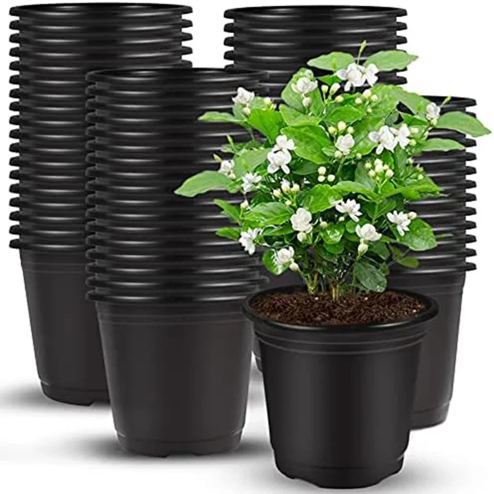 

100pcs Plastic Flower Pot For Indoor Potted Plants Succulents Plants Mini Landscapes Growing Box 0*7*8.7cm Garden Supplies