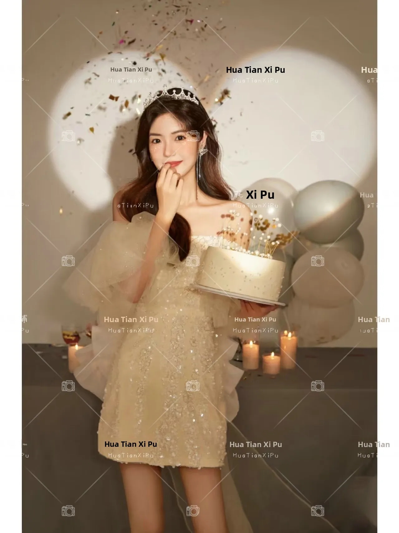 

Элегантное платье на одно плечо для фотостудии: Новинка, высококлассный образ для портретной съемки, модный женский костюм