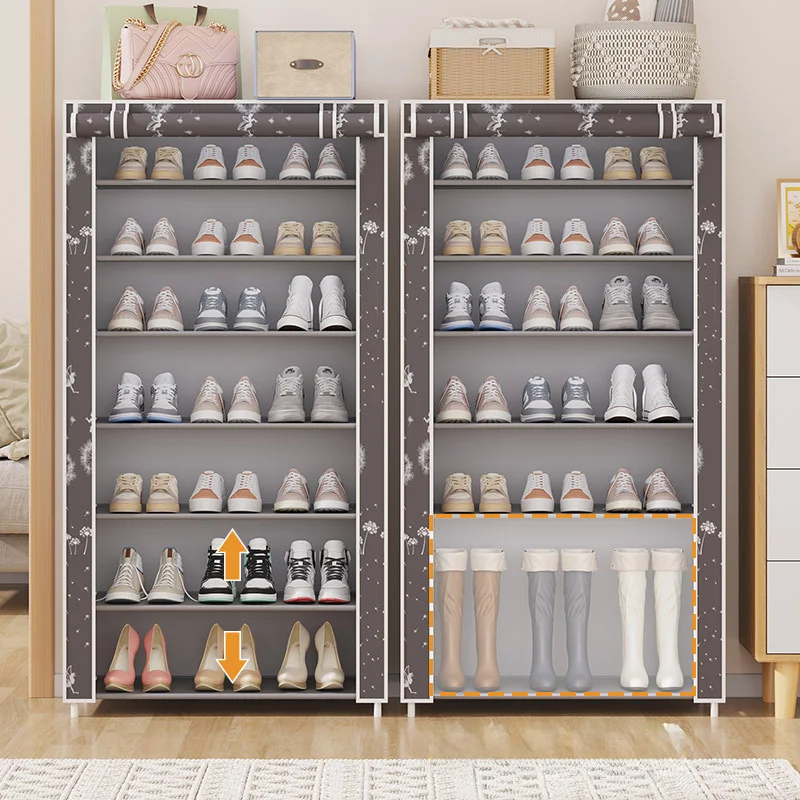 Shoe Rack Dustproof Fabric Storage Rack Simple Storage Multi-layer Shoe Cabinet Non-woven Household Shoe Rack Storage Cabinet