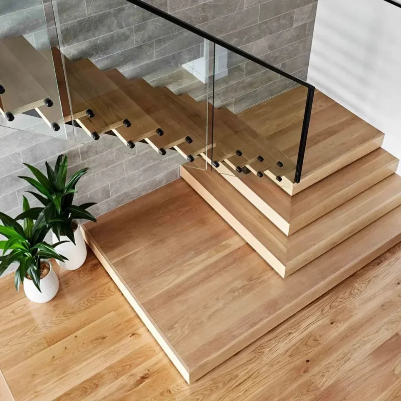 

Customize.Metal Staircase Fabricated Steel Escalier Wood Treads Stair