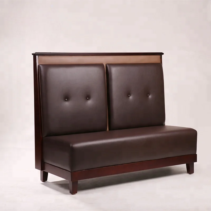 High Quality Cheap Modern Retro Button Leather Restaurant Sofa  Restaurant Booths Booth Seating