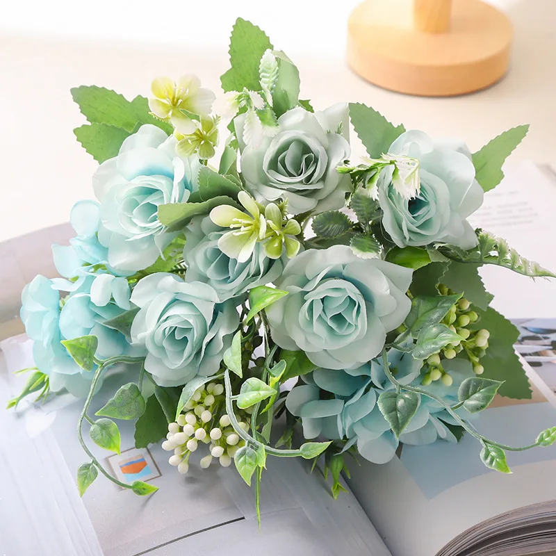 Artificial Rose Flower Dreamy Corner Rose Silk Flower Wedding Home Decoration Fake Flower Decoration Bouquet Ornaments