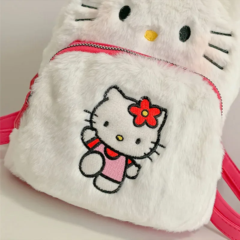 Hello Kitty-Mochila de desenho animado para meninas, fofa bolsa fofa infantil mini bolsa de armazenamento de um ombro, doce moda, nova