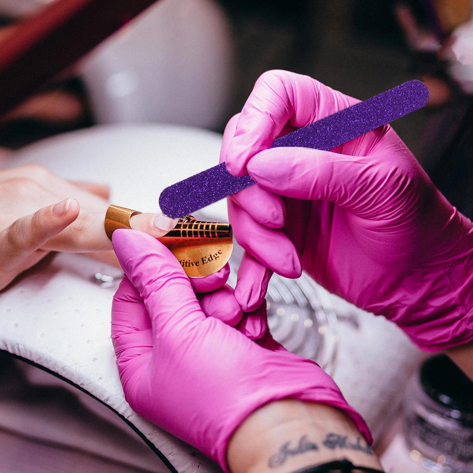 20 piezas limas de uñas con purpurina, tableros de esmeril, herramientas de manicura y pedicura para mujeres y niñas, limas de uñas de uso profesional