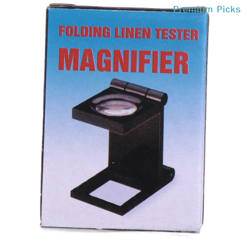 10X 28mm Folding Magnifier Stand Loupe with Scale for Textile Optical Glass Plastic folding 22MM caliber magnifying glass Tool