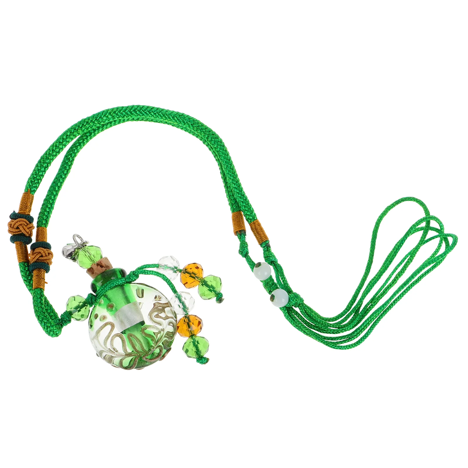 Irish Aromatherapy Necklace Heart Lucky Hanging Accessories Glass St Patricks Day Necklaces Bulk Beads