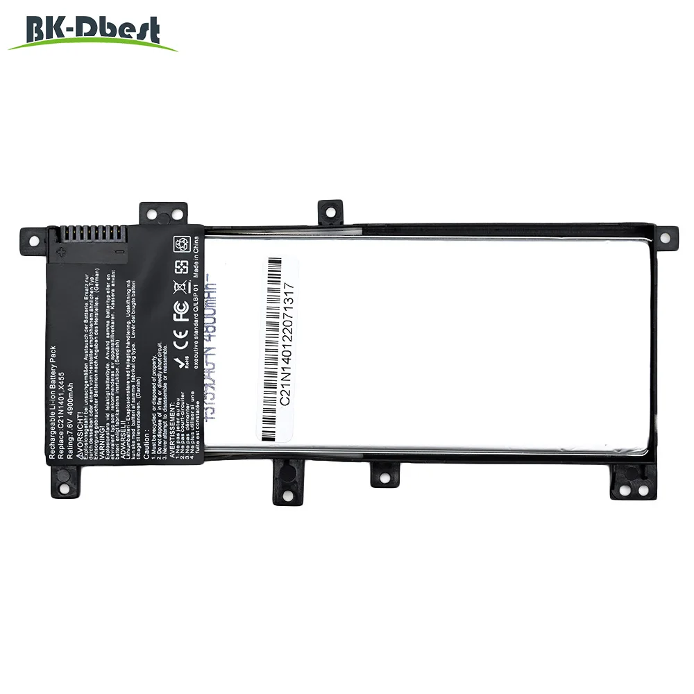 BK-Dbest factory direct supply C21N1401 C21N1409 X455 Laptop Battery For ASUS X455 X455L X455LA X455LD X455LN